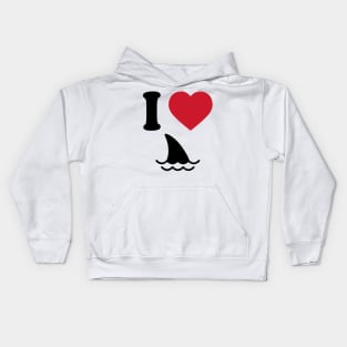 I Love Sharks Kids Hoodie